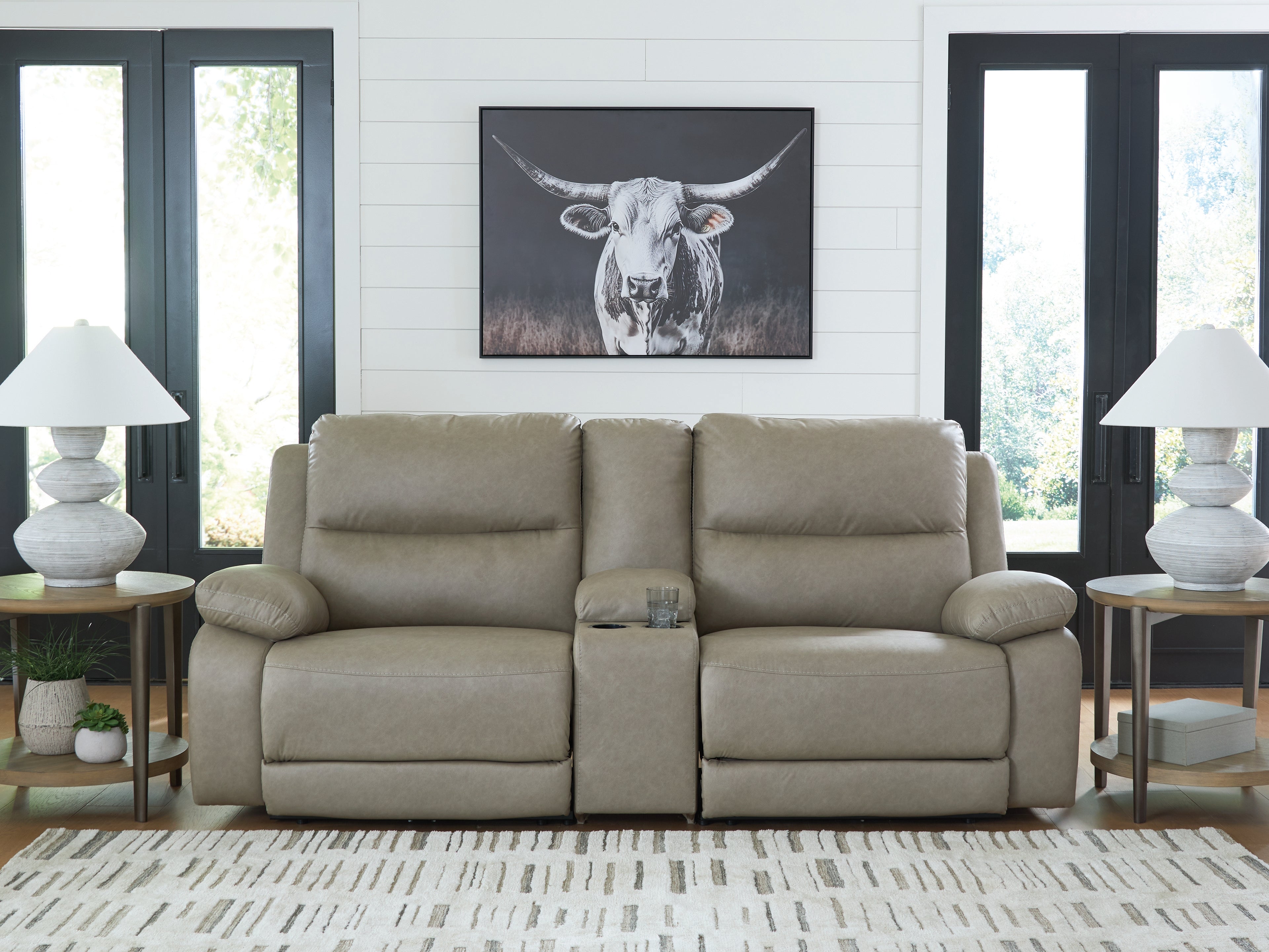 Best Furniture Outlet - Ashley Furniture - Narwhal Place Sectional - 5-Piece Power Reclining Sectional / Pebble - PC99201S8