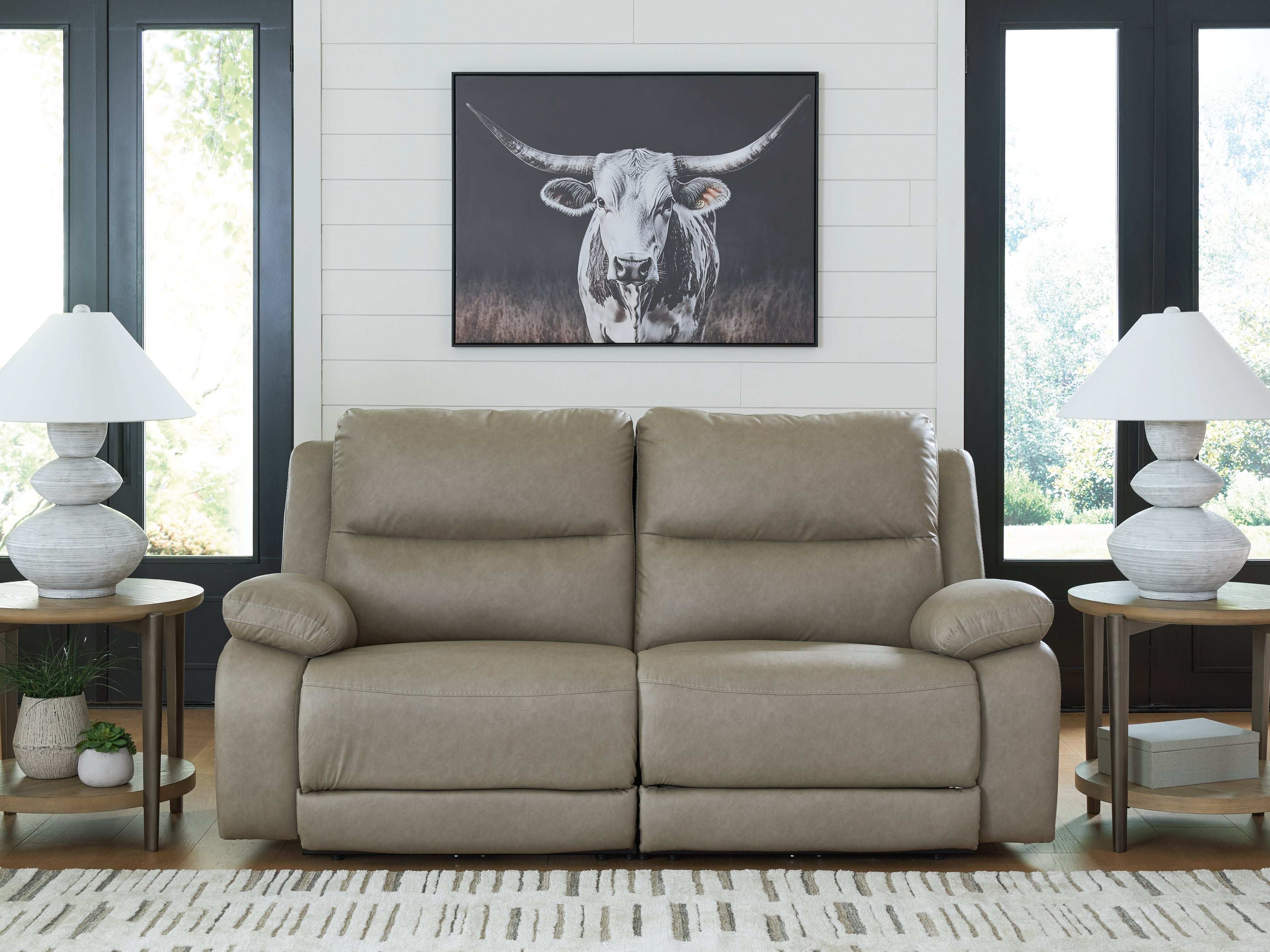 Best Furniture Outlet - Ashley Furniture - Narwhal Place Sectional - 2-Piece Reclining Loveseat / Pebble - PC99201S21