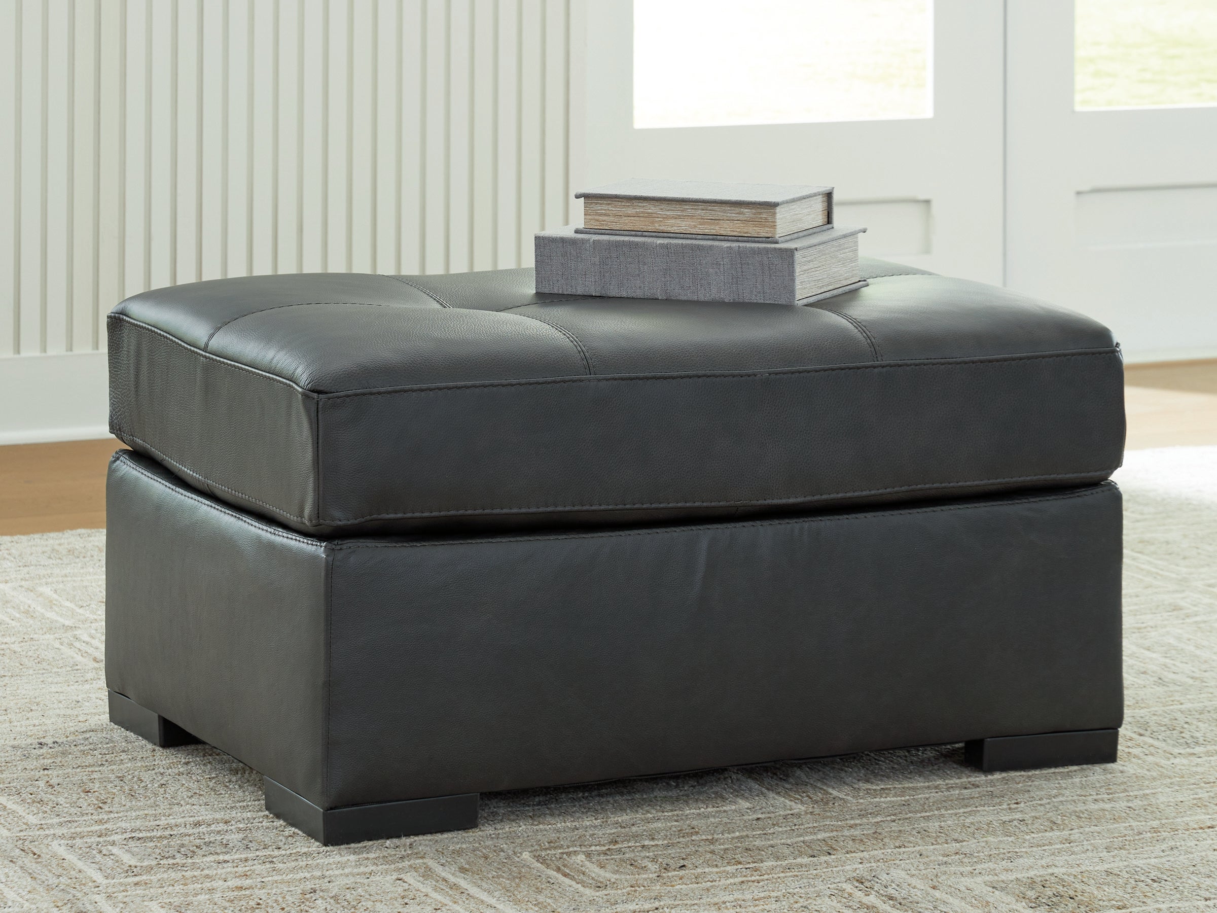 Best Furniture Outlet - Ashley Furniture - Brindley Pier Living Room - Oversized Accent Ottoman / Fog - 9950308