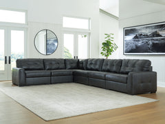 Best Furniture Outlet - Ashley Furniture - Brindley Pier Sectional - RAF 6-Piece Sectional / Fog - 99503S5