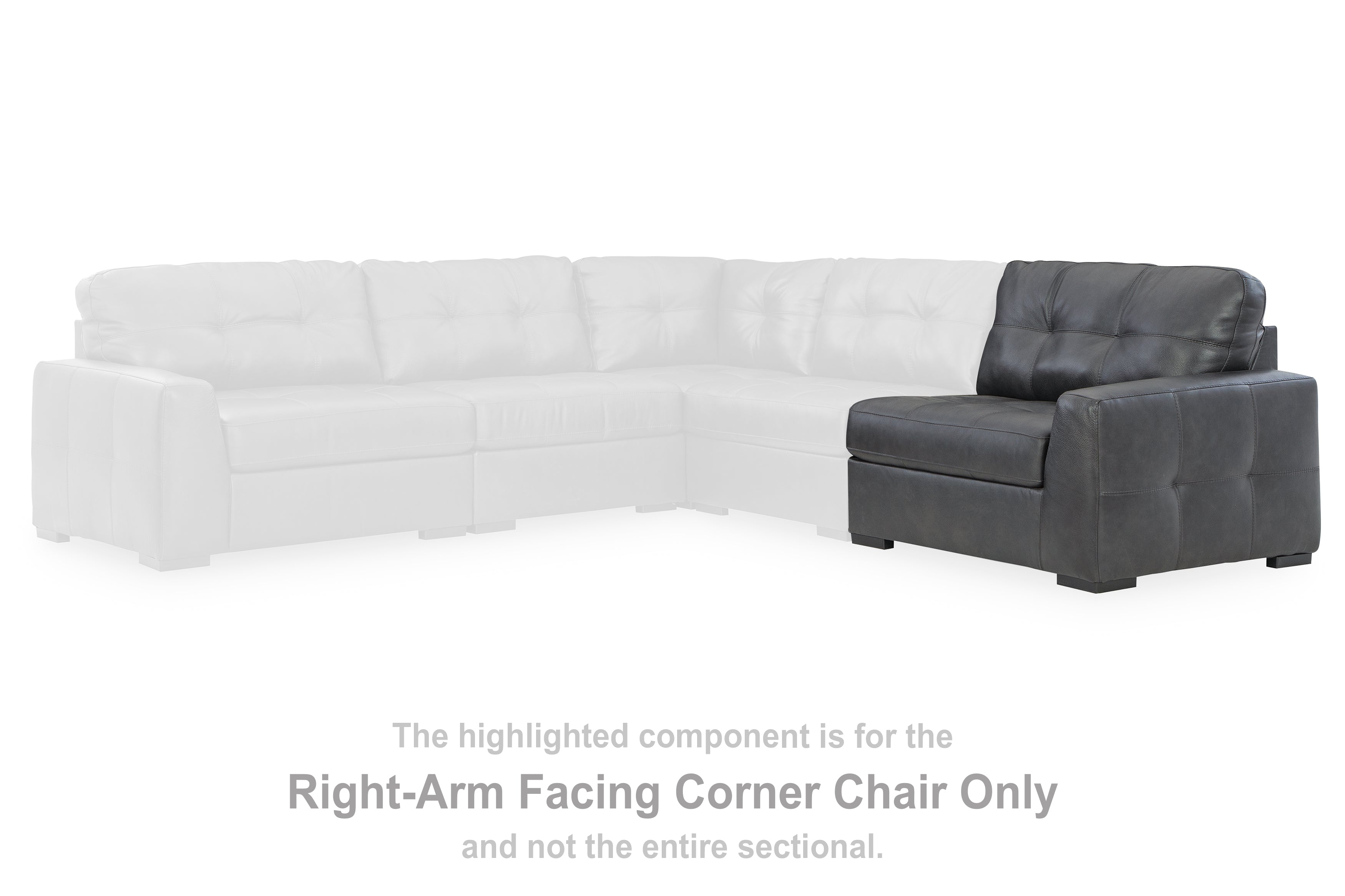 Best Furniture Outlet - Ashley Furniture - Brindley Pier Sectional - RAF Corner Chair / Fog - 9950365