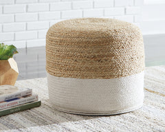 Best Furniture Outlet - Ashley Furniture - Sweed Valley Pouf - Pouf / Natural/White - A1000420