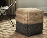 Best Furniture Outlet - Ashley Furniture - Sweed Valley Pouf - Pouf / Natural/White - A1000420
