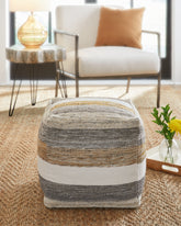 Best Furniture Outlet - Ashley Furniture - Josalind Pouf - Pouf / Multi - A1000935