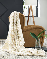 Best Furniture Outlet - Ashley Furniture - Chaddon Throw (Set of 3) - Throw (3/CS) / Ivory - A1001060