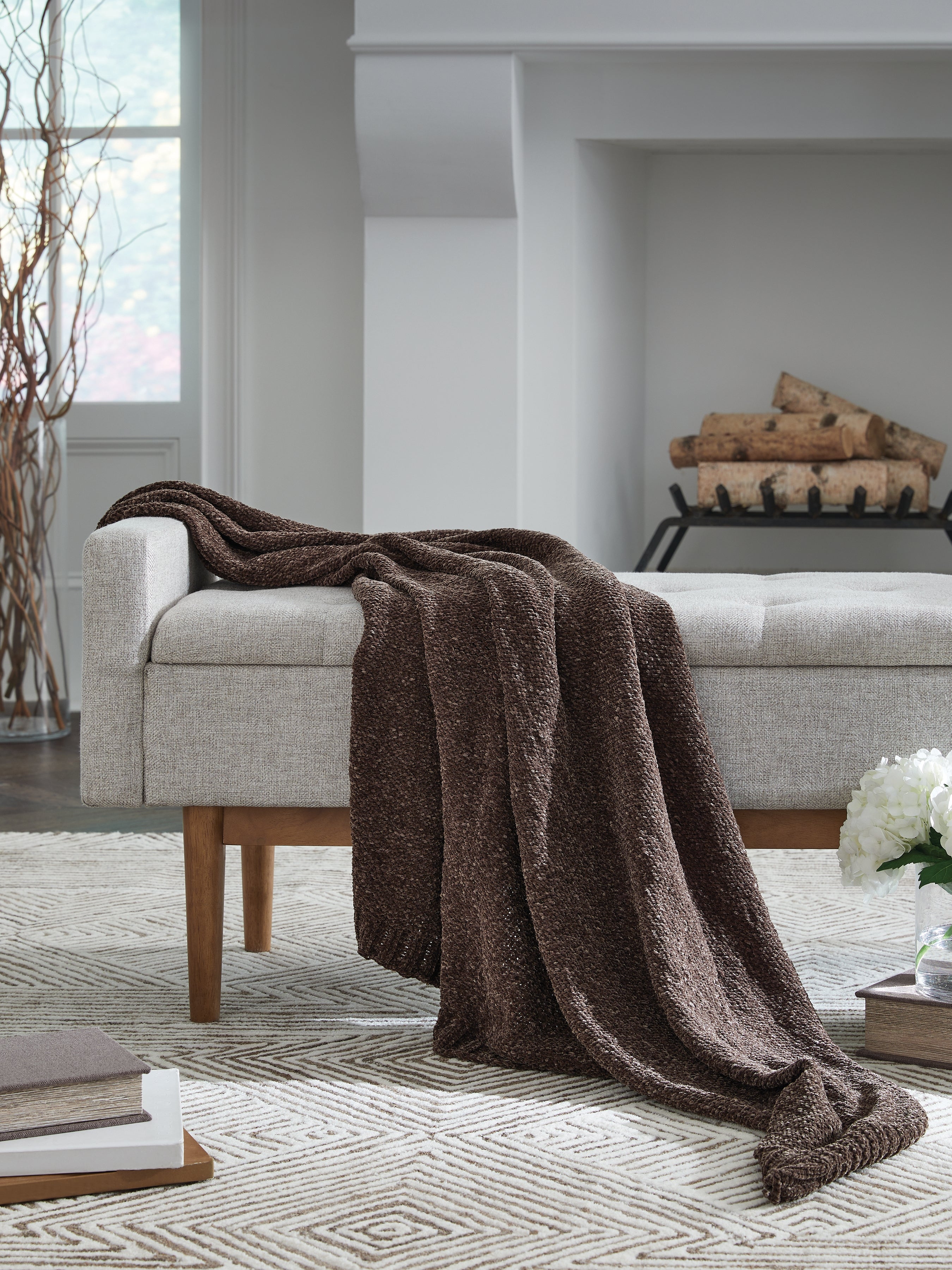 Best Furniture Outlet - Ashley Furniture - Anawood Throw (Set of 3) - Throw (3/CS) / Brown - A1001098
