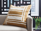 Best Furniture Outlet - Ashley Furniture - Darrman Pillows - Pillow (4/CS) / Ochre/Ivory - A1001116