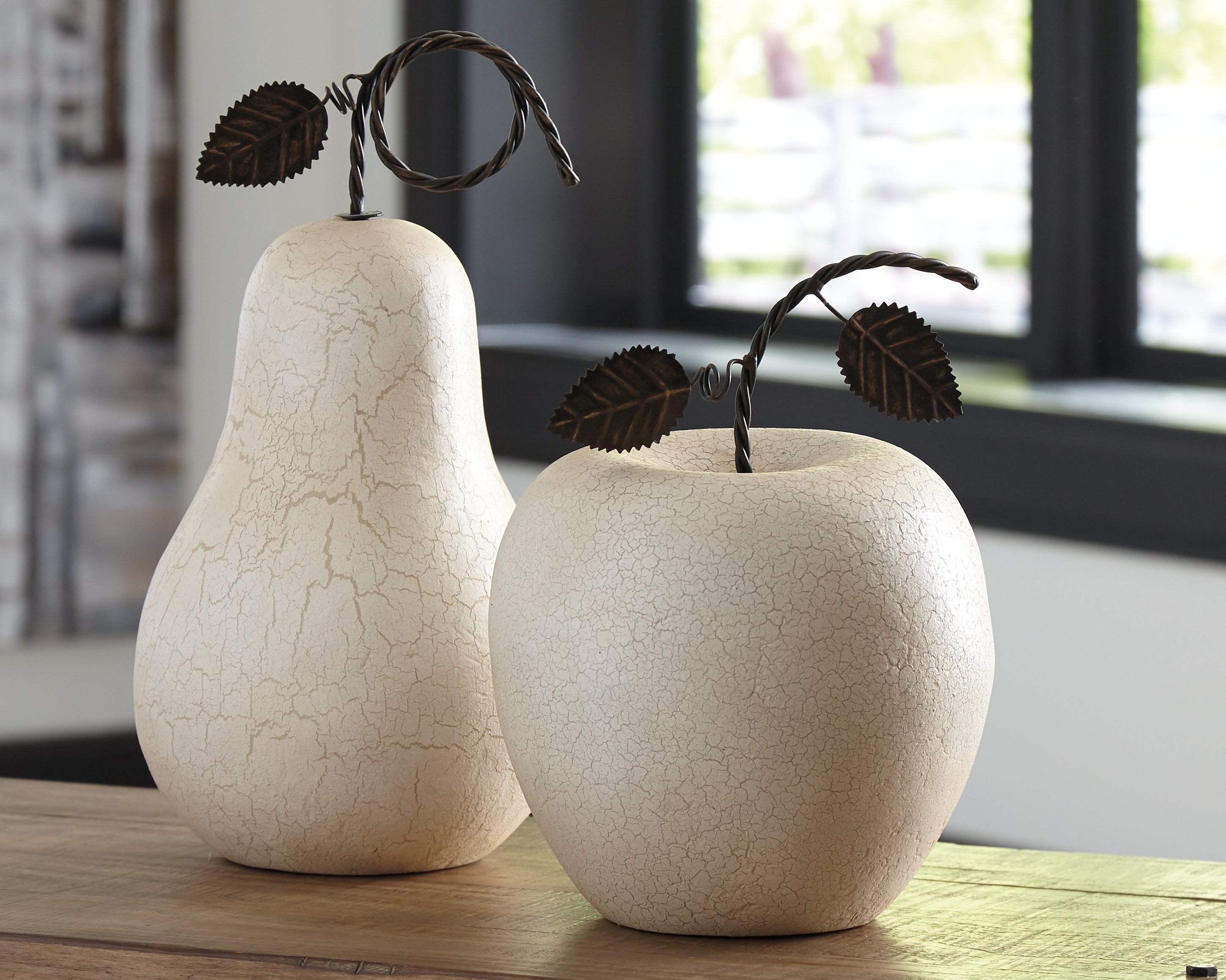 Best Furniture Outlet - Ashley Furniture - Bidelia Sculpture - Sculpture Set (Set of 2) / Antique White - A2000381