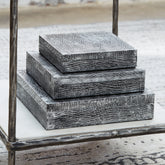 Best Furniture Outlet - Ashley Furniture - Keldy Box (Set of 3) - Box Set (3/CN) / Antique Pewter Finish - A2000491