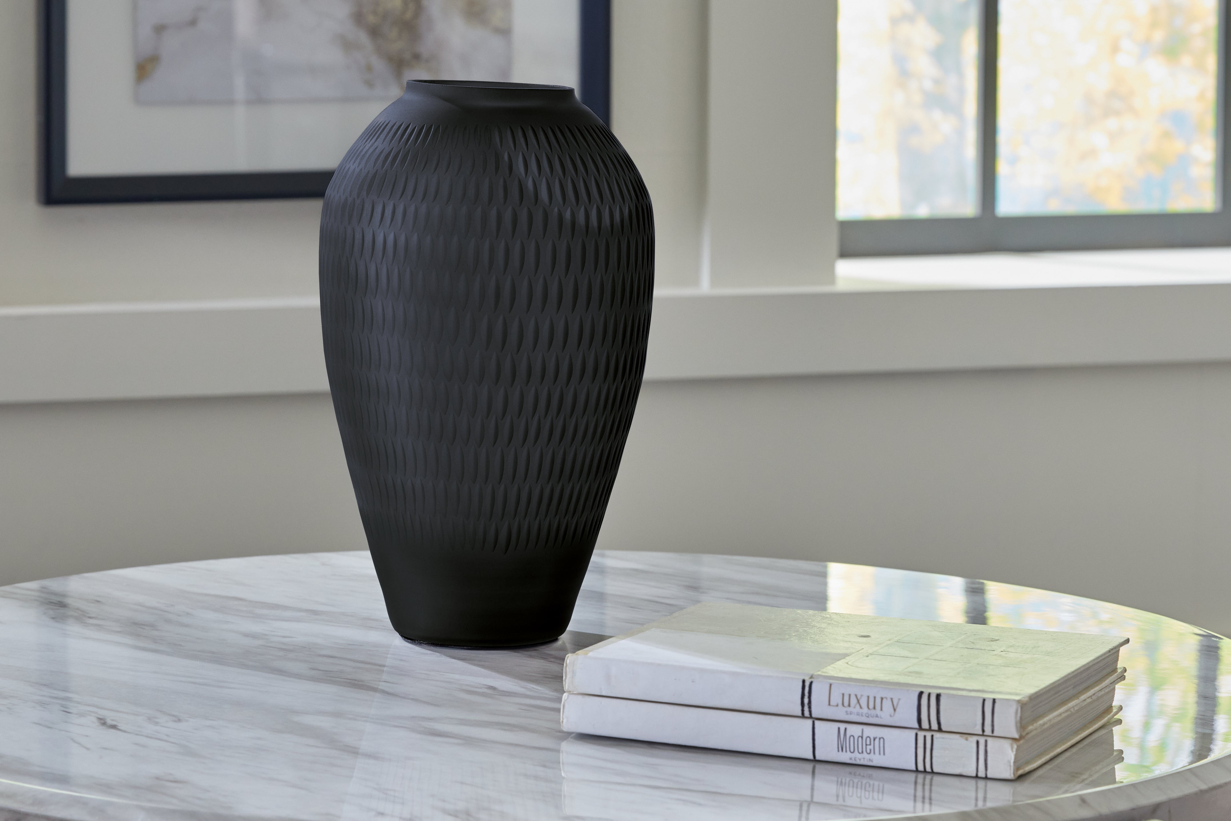 Best Furniture Outlet - Ashley Furniture - Etney Vase - Vase / Slate - A2000510