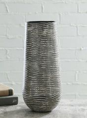 Best Furniture Outlet - Ashley Furniture - Fynn Vase - Vase / Antique Gray - A2000515