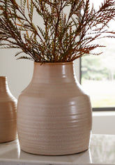 Best Furniture Outlet - Ashley Furniture - Millcott Vase - Vase (2/CS) / Tan - A2000582