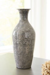 Best Furniture Outlet - Ashley Furniture - Brockwich Vase - Vase / Antique Gray - A2000587