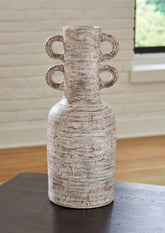 Best Furniture Outlet - Ashley Furniture - Wellbridge Vase - Vase / Distressed White - A2000609