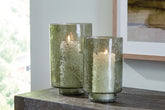 Best Furniture Outlet - Ashley Furniture - Clarkton Candle Holder - Candle Holder Set (Set of 2) / Green - A2000623
