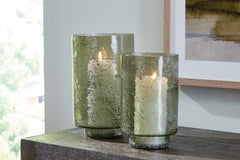 Best Furniture Outlet - Ashley Furniture - Clarkton Candle Holder - Candle Holder Set (Set of 2) / Green - A2000623