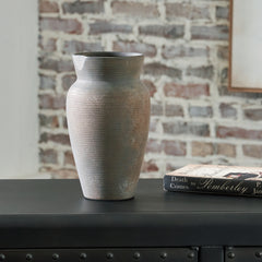 Best Furniture Outlet - Ashley Furniture - Brickmen Vase - Vase / Antique Gray - A2000657