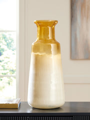 Best Furniture Outlet - Ashley Furniture - Wynburg Vase - Vase / White/Amber - A2000723