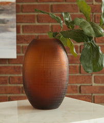 Best Furniture Outlet - Ashley Furniture - Embersen Vase - Vase (2/CS) / Amber - A2900002