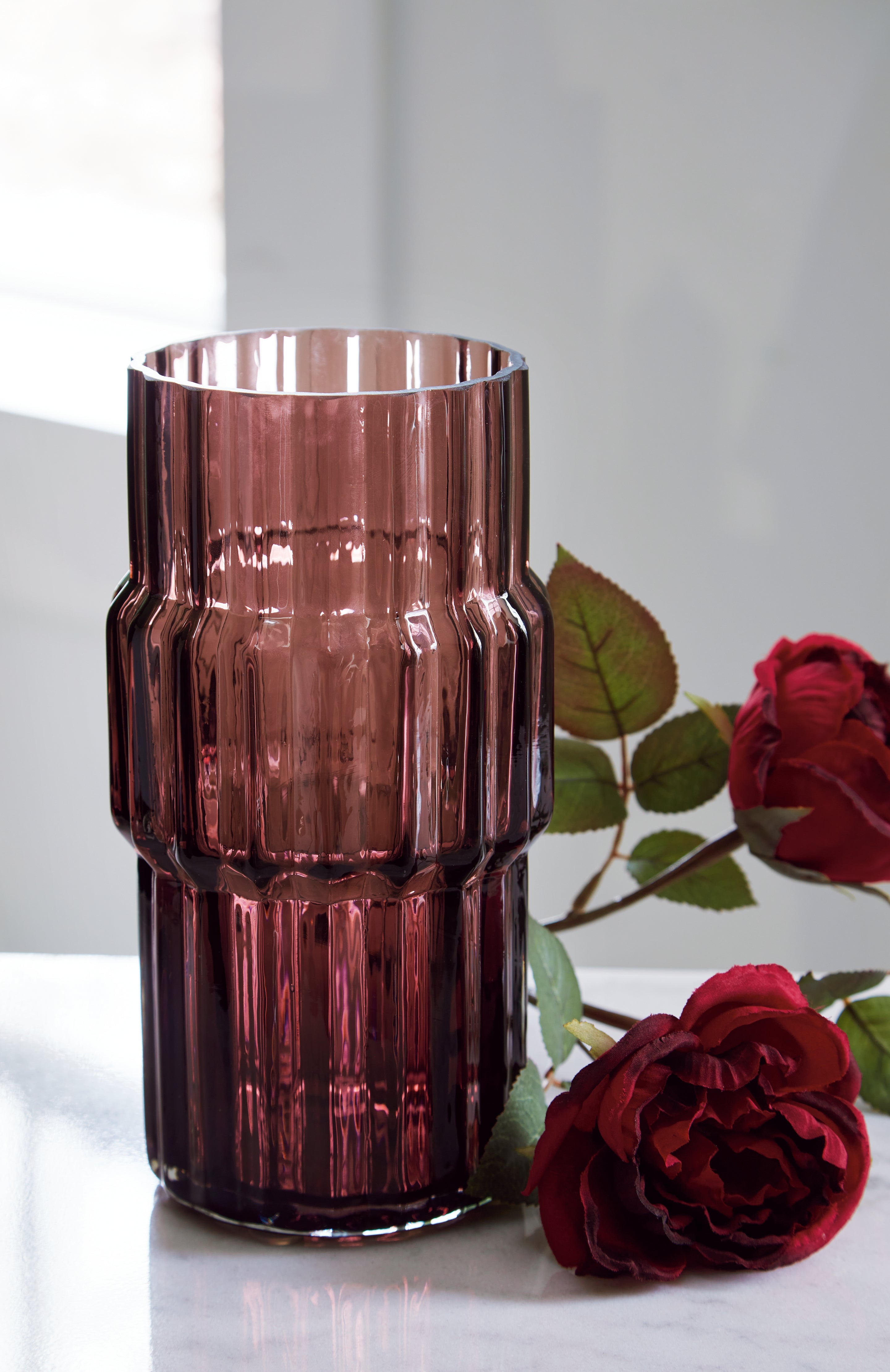 Best Furniture Outlet - Ashley Furniture - Dorlow Vase - Vase / Mauve - A2900024V