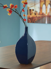 Best Furniture Outlet - Ashley Furniture - Abtinson Vase - Vase / Navy - A2900032