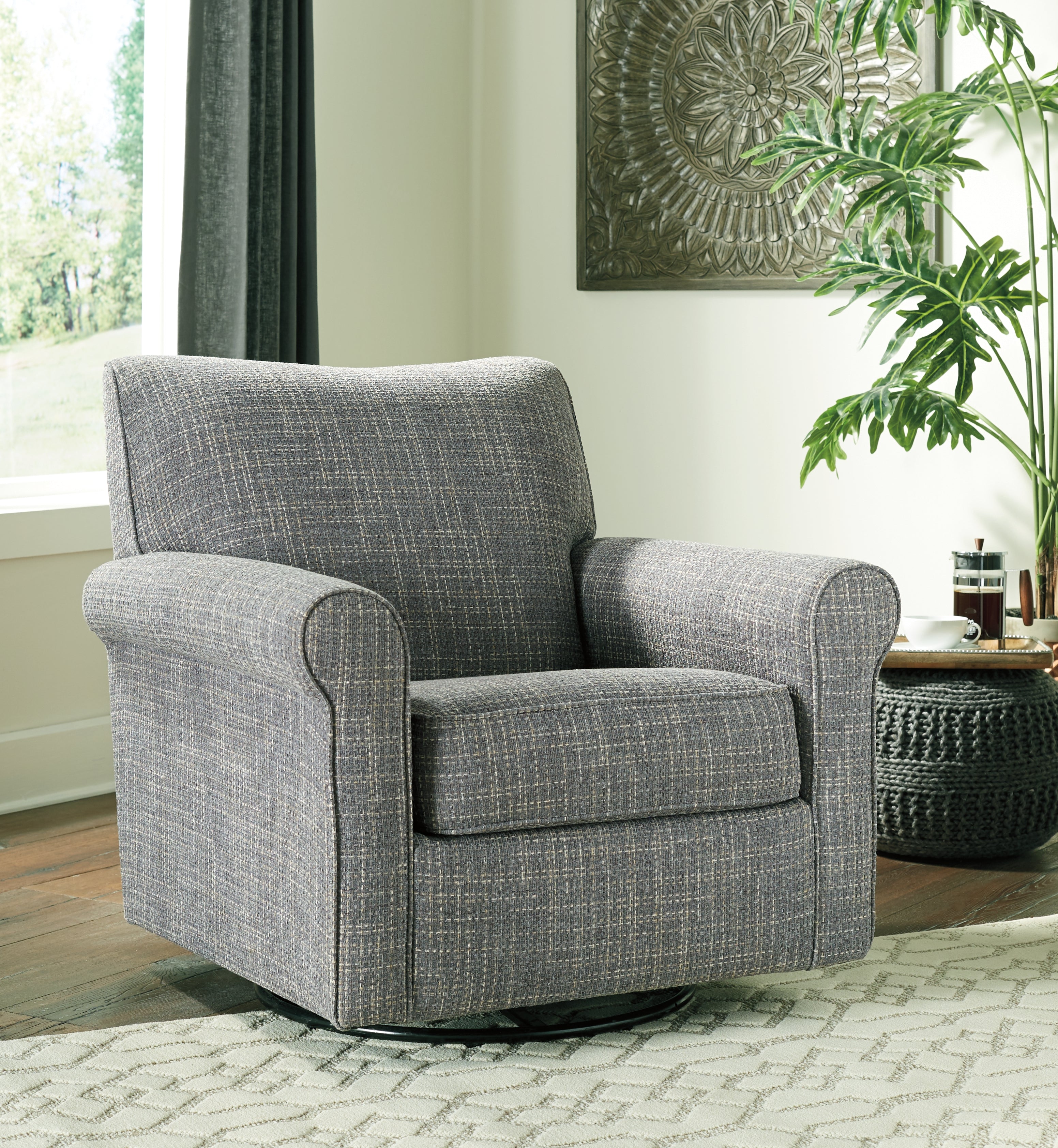 Best Furniture Outlet - Ashley Furniture - Renley Accent Chair - Swivel Glider Accent Chair / Ash - A3000002