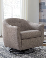 Best Furniture Outlet - Ashley Furniture - Upshur Accent Chair - Swivel Glider Accent Chair / Taupe - A3000003