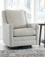 Best Furniture Outlet - Ashley Furniture - Kambria Swivel Glider Accent Chair - Swivel Glider Accent Chair / Frost - A3000206