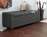 Best Furniture Outlet - Ashley Furniture - Cortwell Storage Bench - Storage Bench / Gray / 54"W x 18"D x 18"H - A3000224