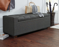 Best Furniture Outlet - Ashley Furniture - Cortwell Storage Bench - Storage Bench / Gray / 54"W x 18"D x 18"H - A3000224