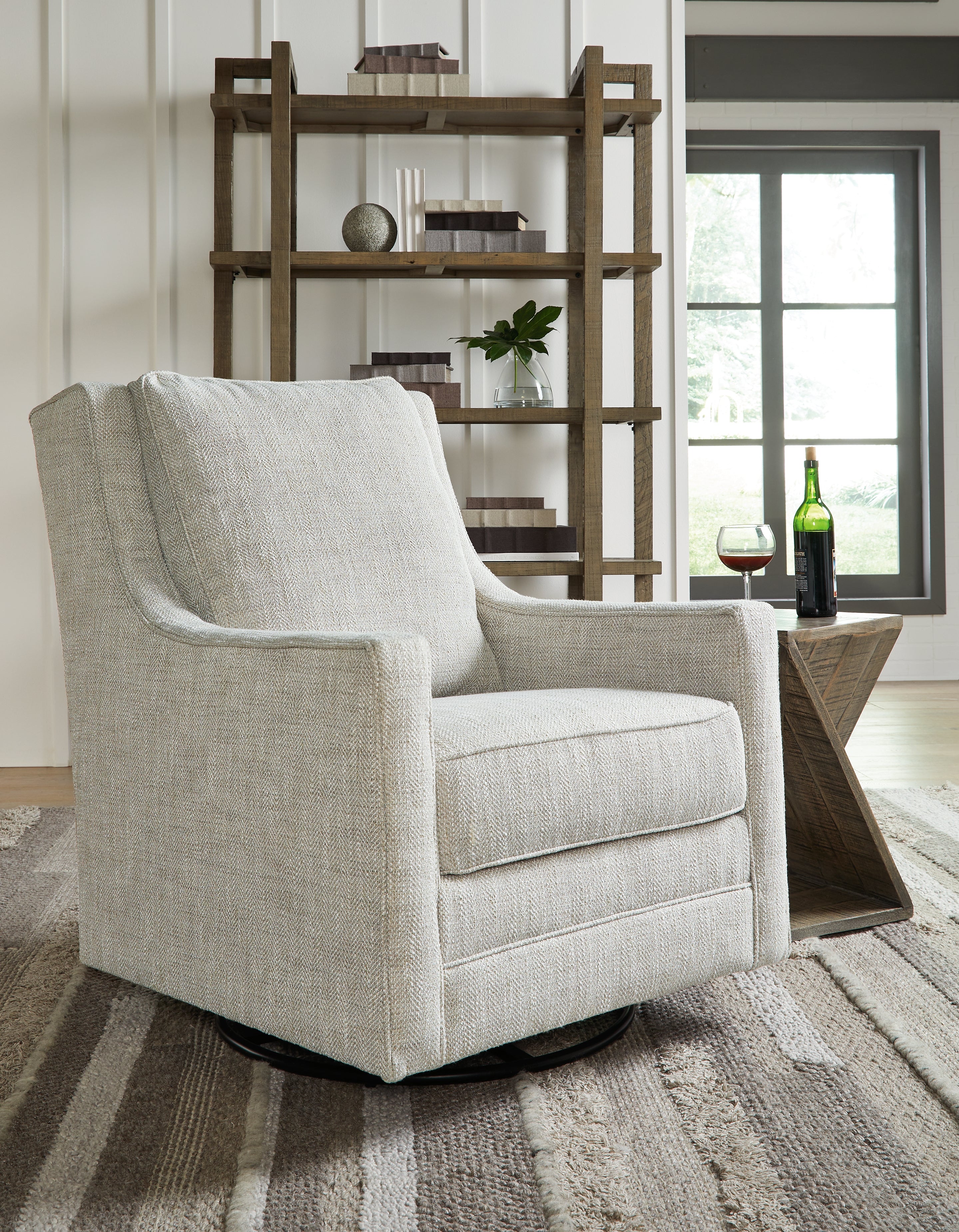 Best Furniture Outlet - Ashley Furniture - Kambria Swivel Glider Accent Chair - Swivel Glider Accent Chair / Fog - A3000265