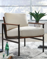 Best Furniture Outlet - Ashley Furniture - Tilden Accent Chair - Accent Chair / Ivory/Brown - A3000271