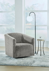 Best Furniture Outlet - Ashley Furniture - Bramner Accent Chair - Swivel Accent Chair / Charcoal - A3000330