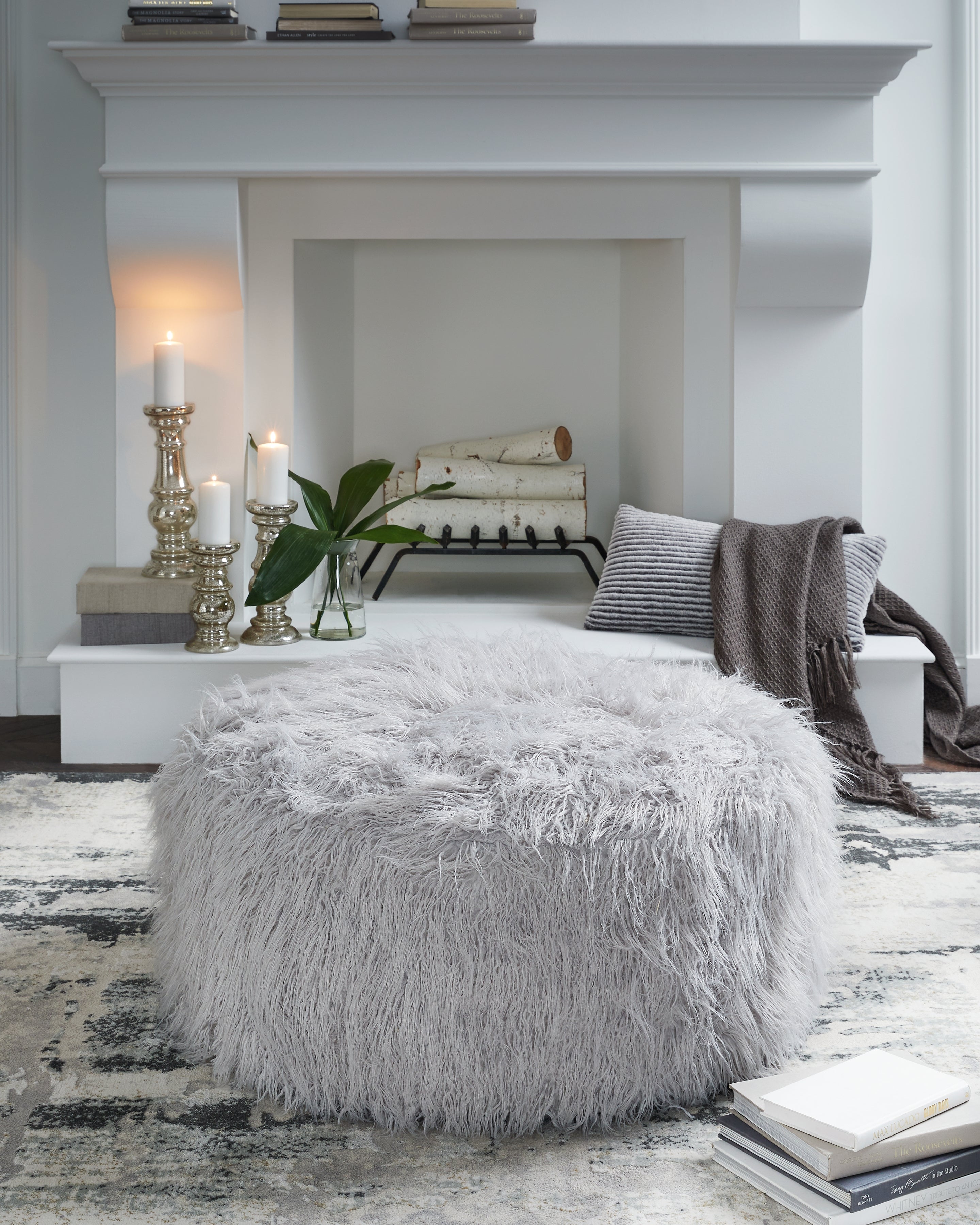 Best Furniture Outlet - Ashley Furniture - Galice Living Room - Oversized Accent Ottoman / Light Gray - A3000333