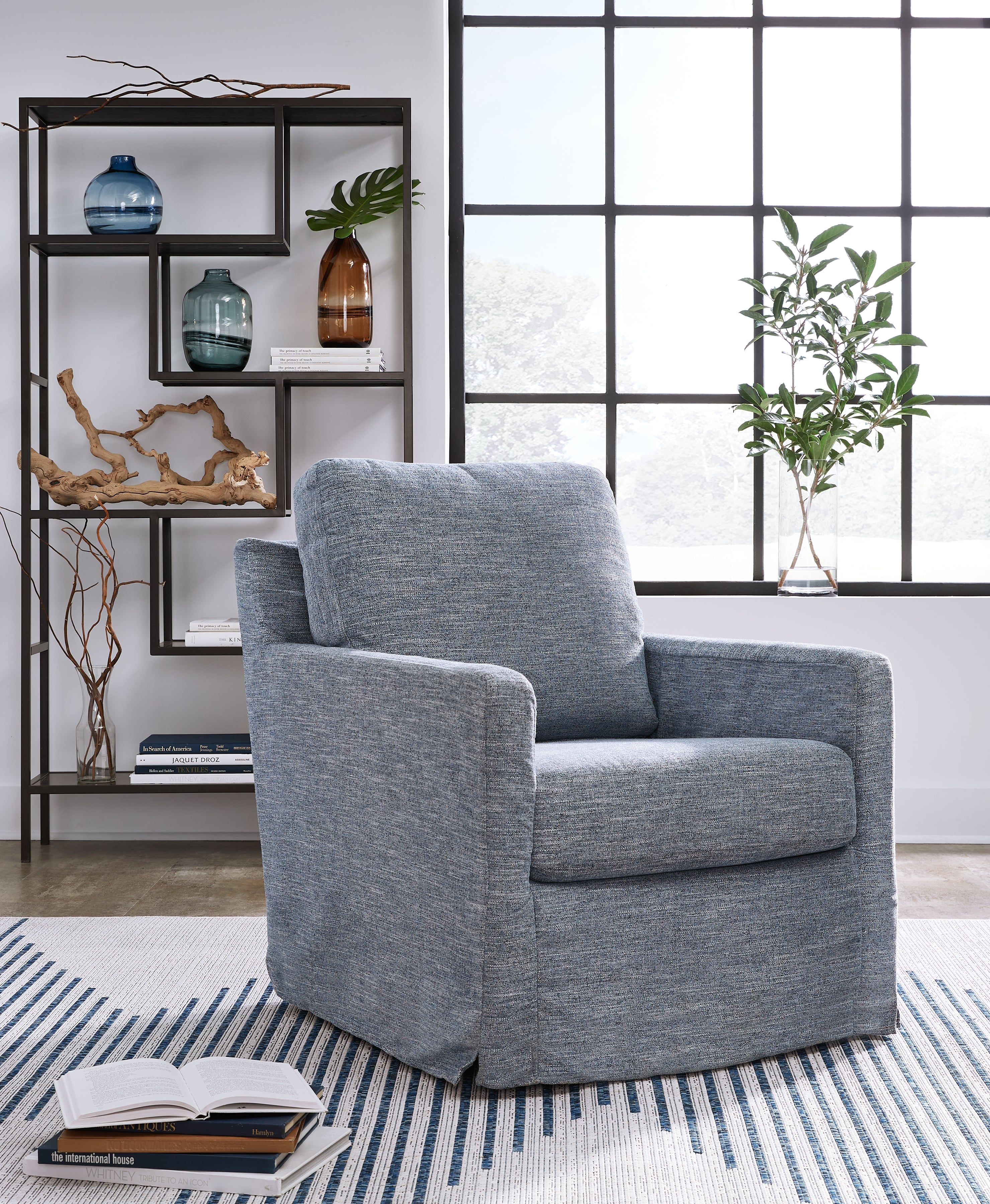 Best Furniture Outlet - Ashley Furniture - Nenana Next-Gen Nuvella Swivel Glider Accent Chair - Swivel Glider Accent Chair / Stone - A3000644