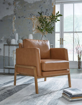 Best Furniture Outlet - Ashley Furniture - Numund Accent Chair - Accent Chair / Caramel - A3000670