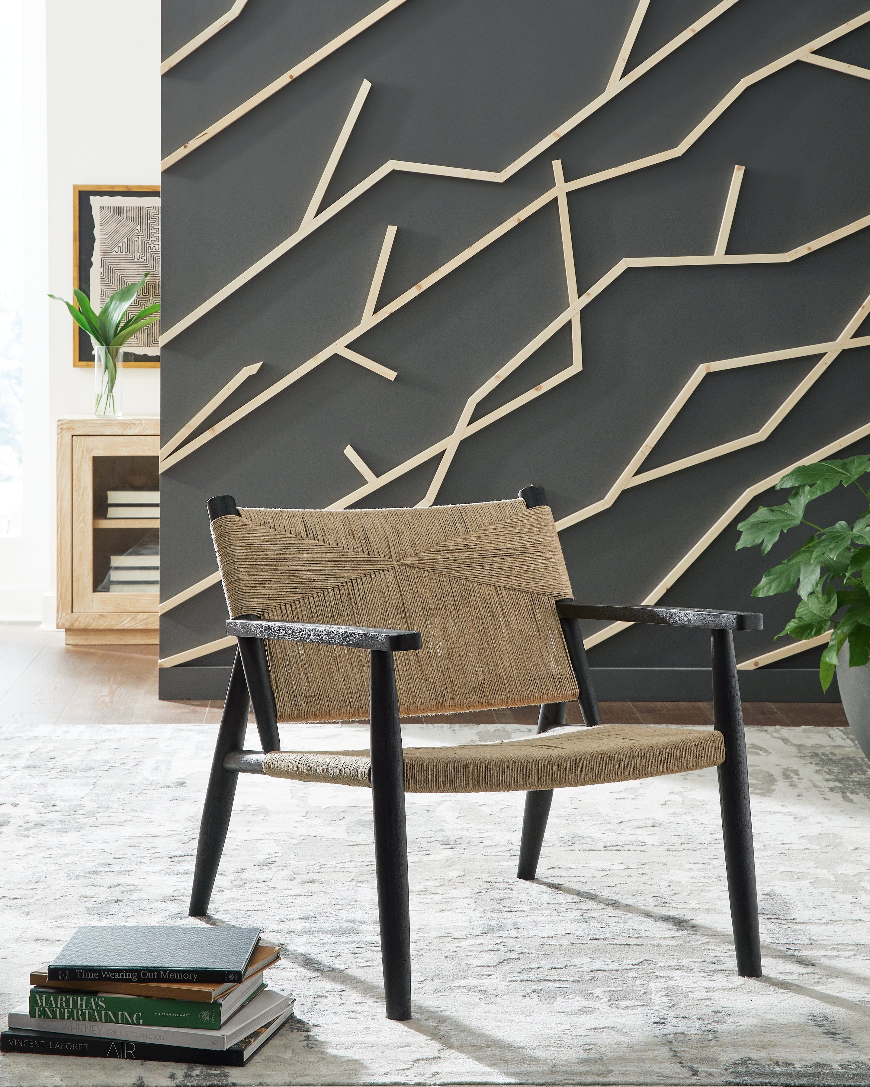 Best Furniture Outlet - Ashley Furniture - Halfmore Accent Chair - Accent Chair / Black/Natural - A3000672
