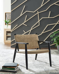 Best Furniture Outlet - Ashley Furniture - Halfmore Accent Chair - Accent Chair / Black/Natural - A3000672