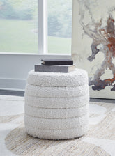 Best Furniture Outlet - Ashley Furniture - Duntler Living Room - Storage Ottoman / Ivory - A3000678