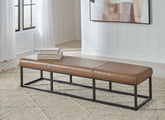 Best Furniture Outlet - Ashley Furniture - Joston Accent Bench - Accent Bench / Caramel / 71"W x 19"D x 16"H - A3000693