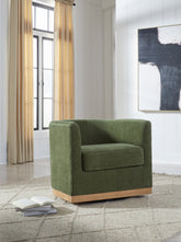 Best Furniture Outlet - Ashley Furniture - Jersonlow Swivel Accent Chair - Swivel Accent Chair / Forest Green - A3000696