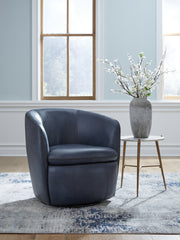 Best Furniture Outlet - Ashley Furniture - Kierreys Swivel Accent Chair - Swivel Accent Chair / Ocean - A3000701