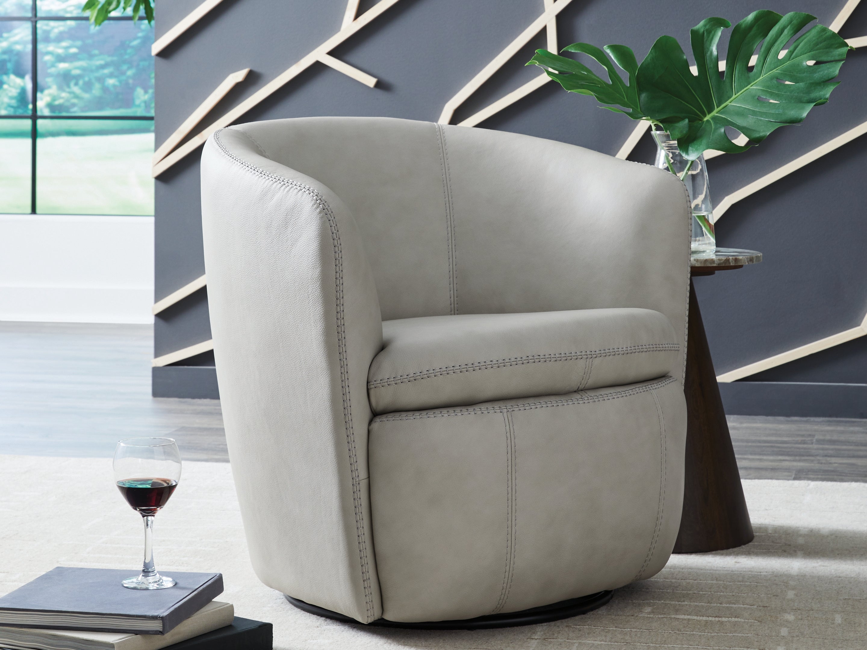 Best Furniture Outlet - Ashley Furniture - Kierreys Swivel Accent Chair - Swivel Accent Chair / Bone - A3000703