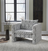 Best Furniture Outlet - Ashley Furniture - Kenbell Accent Chair - Accent Chair / Black/White - A3000705