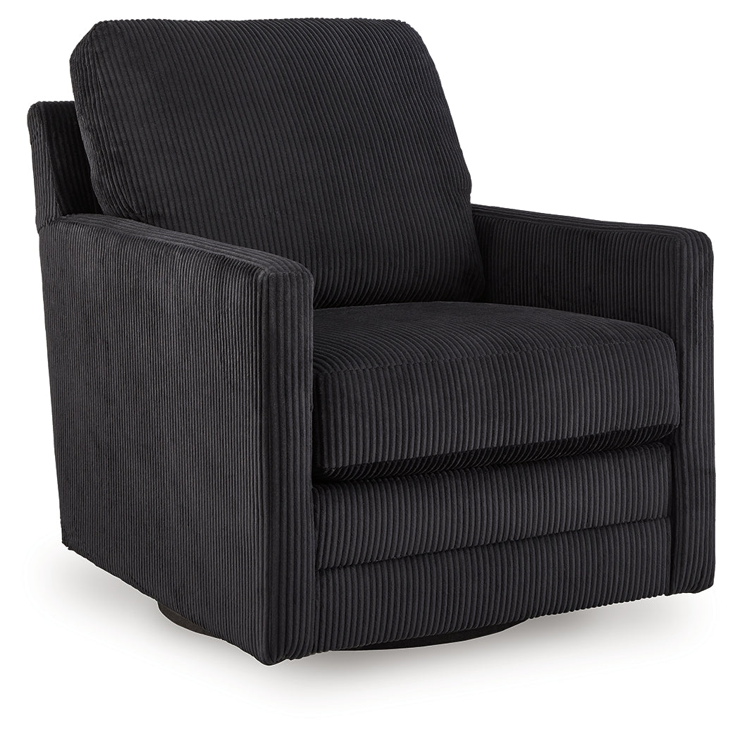 Best Furniture Outlet - Ashley Furniture - Icaman Swivel Accent Chair - Swivel Accent Chair / Onyx - A3000726