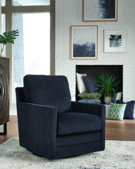 Best Furniture Outlet - Ashley Furniture - Icaman Swivel Accent Chair - Swivel Accent Chair / Navy - A3000727