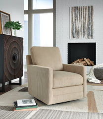 Best Furniture Outlet - Ashley Furniture - Icaman Swivel Accent Chair - Swivel Accent Chair / Sand - A3000728