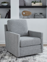 Best Furniture Outlet - Ashley Furniture - Freybourne Next-Gen Nuvella Swivel Accent Chair - Swivel Accent Chair / Pewter - A3000737
