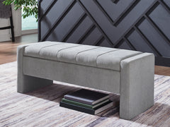Best Furniture Outlet - Ashley Furniture - Akselman Storage Bench - Storage Bench / Gray / 50"W x 19"D x 19"H - A3000744