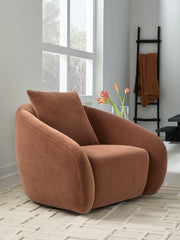 Best Furniture Outlet - Ashley Furniture - Yahya Swivel Accent Chair - Swivel Accent Chair / Sienna - A3000780